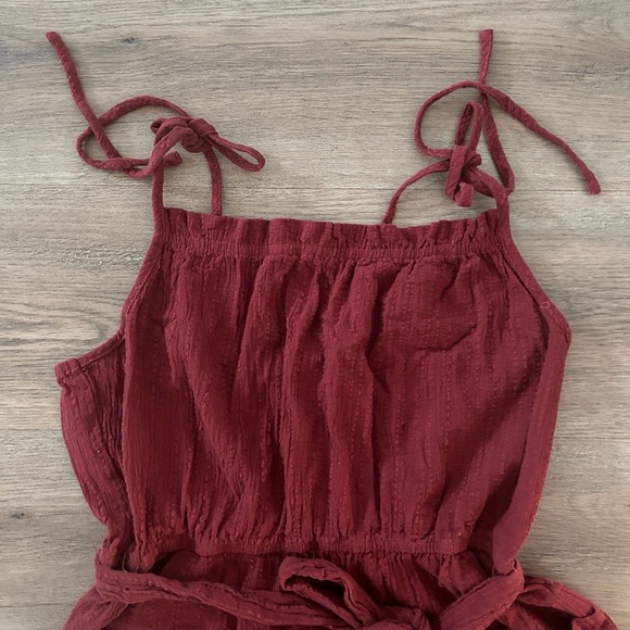 Knot Shoulder Patch Pocket Belted Slip Romper - Picture 4 of 6